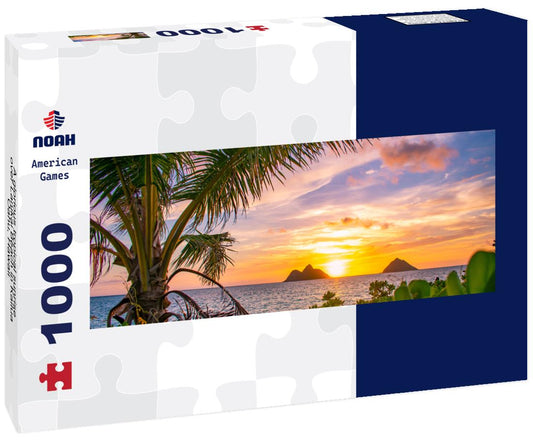 Noah Jigsaw Puzzle A glorious tropical sunrise over Lanikai Beach in Kailua, Oahu, Hawaii panorama 1000 pieces