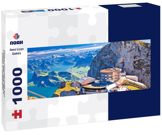 Noah Jigsaw Puzzle Pilatus mountain peak and Lucerne lake view, alpine peaks of Switzerland panorama 1000 pieces