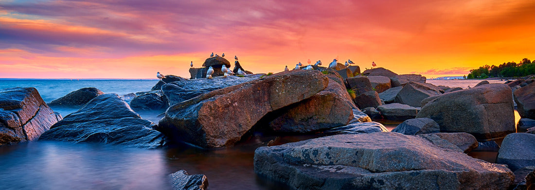 Noah Jigsaw Puzzle Dramatic Clouds over Lake Superior Minnesota Horizon panorama 1000 pieces