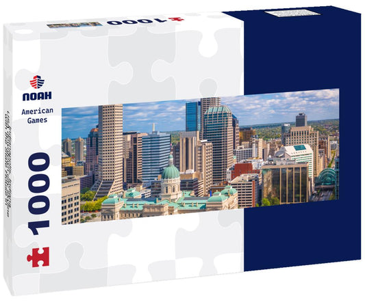 Noah Jigsaw Puzzle Indianapolis, Indiana, USA downtown city skyline with the State House in the afternoon panorama 1000 pieces