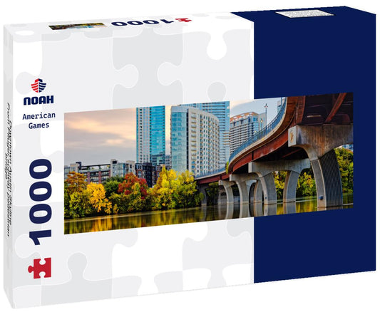 Noah Jigsaw Puzzle Downtown Austin Skyline From Pfluger subway pedestrian bridge - Lady Bird Lake - Austin Texas panorama 1000 pieces