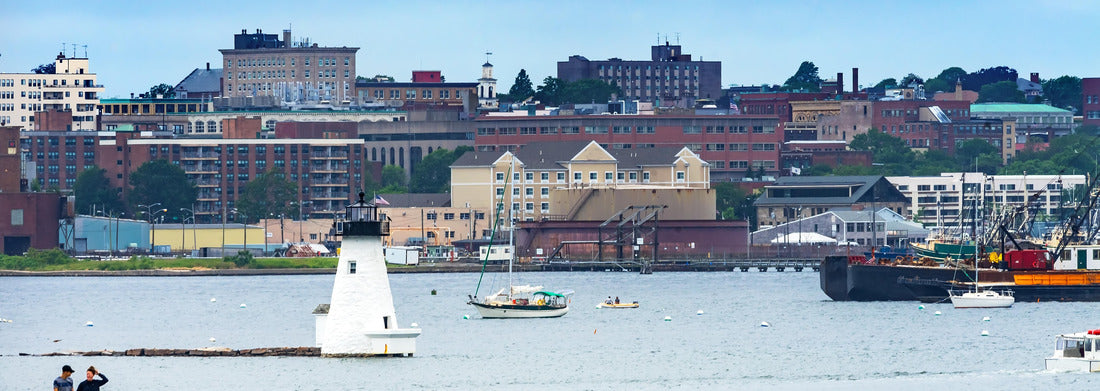 Noah Jigsaw Puzzle Breakwater Entrance Lightouse New Bedford Harbor Sailboats Buzzards Bay Massachusetts United States panorama 1000 pieces