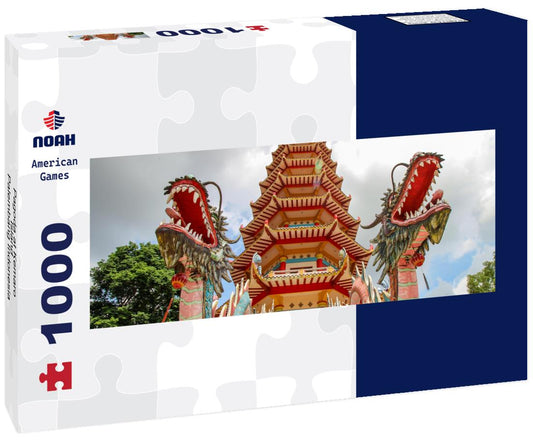 Noah Jigsaw Puzzle Pagoda at Kemaro Island - Palembang Indonesia panorama 1000 pieces