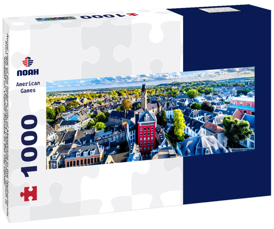 Noah Jigsaw Puzzle Aerial view of the historic city of Maastricht in the Netherlands from the tower of St. Janskerk (Johannkirche), which is located on Vrijthof Square in the city center panorama 1000 pieces