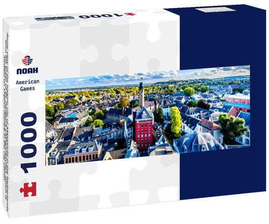 Noah Jigsaw Puzzle Aerial view of the historic city of Maastricht in the Netherlands from the tower of St. Janskerk (Johannkirche), which is located on Vrijthof Square in the city center panorama 1000 pieces