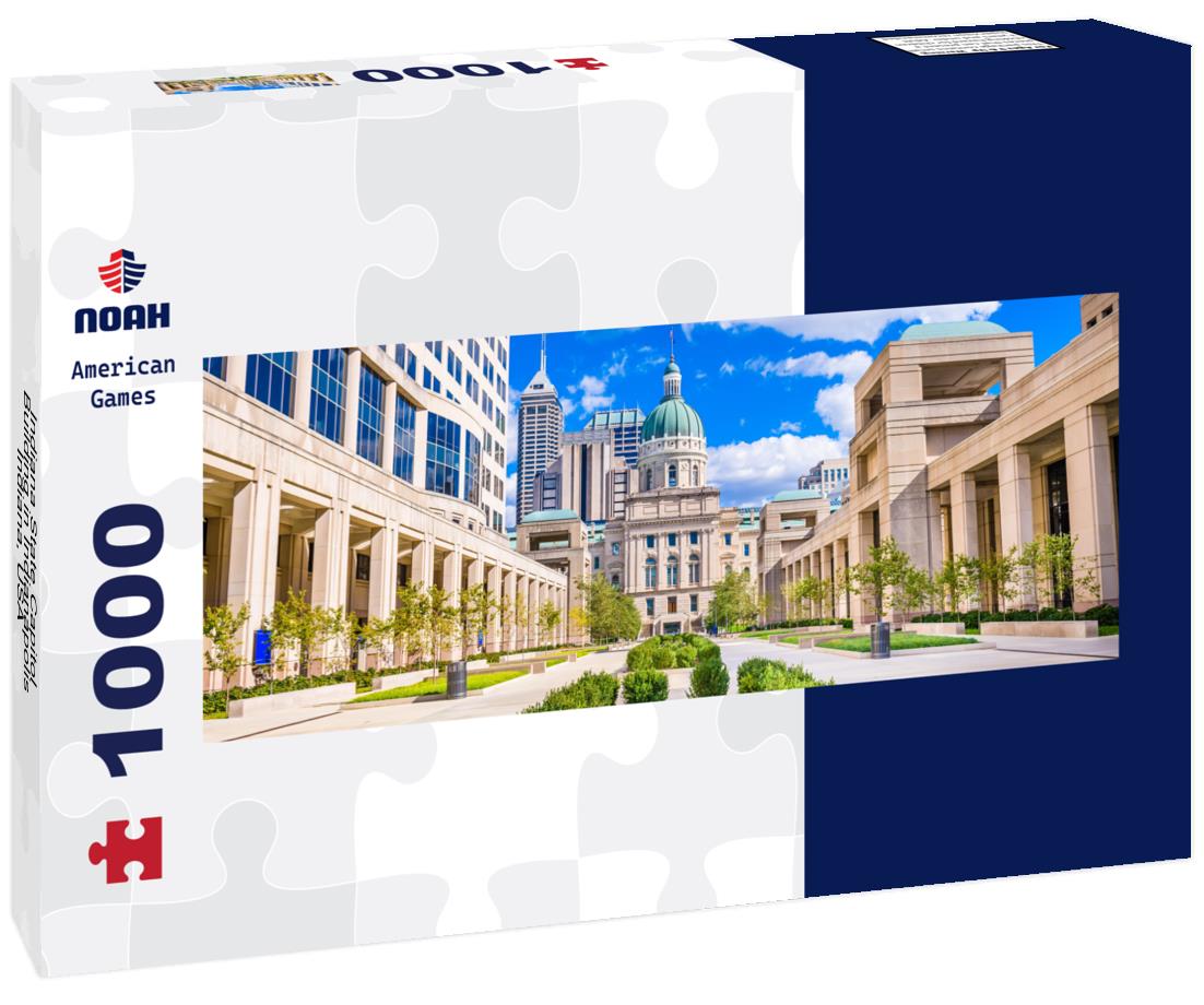Noah Jigsaw Puzzle Indiana State Capitol Building in Indianapolis, Indiana, USA panorama 1000 pieces