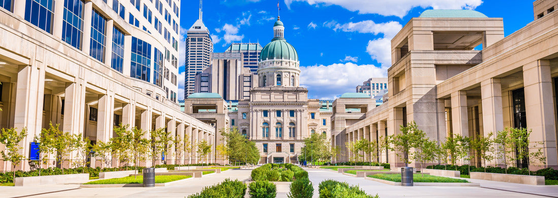 Noah Jigsaw Puzzle Indiana State Capitol Building in Indianapolis, Indiana, USA panorama 1000 pieces