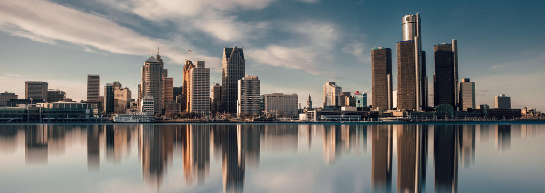 Noah Jigsaw Puzzle Detroit skyline seen from Ontario panorama 1000 pieces