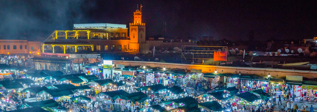 Noah Jigsaw Puzzle Jamaa el Fna market square in Marrakesh medina, Marrakesh, Morocco panorama 1000 pieces