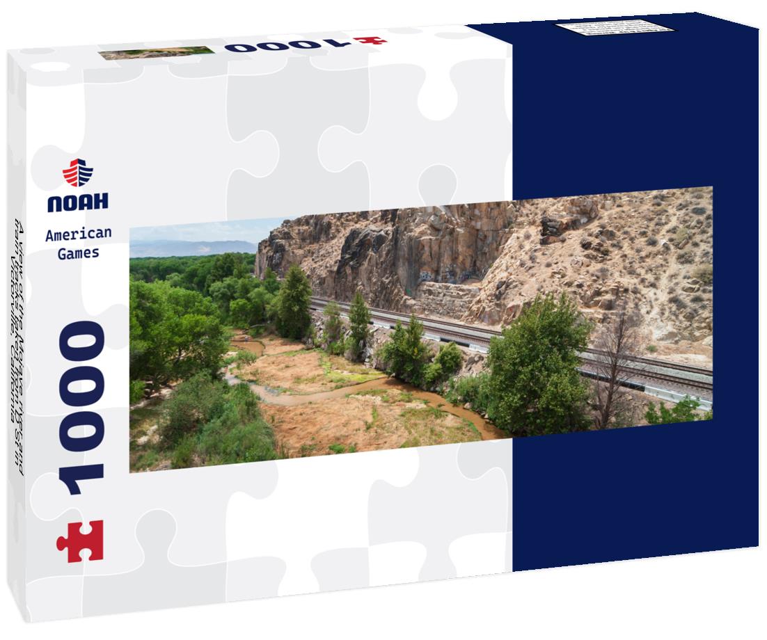 Noah Jigsaw Puzzle A view of the Mojave river and train tracks taken from D St in Victorville, California panorama 1000 pieces