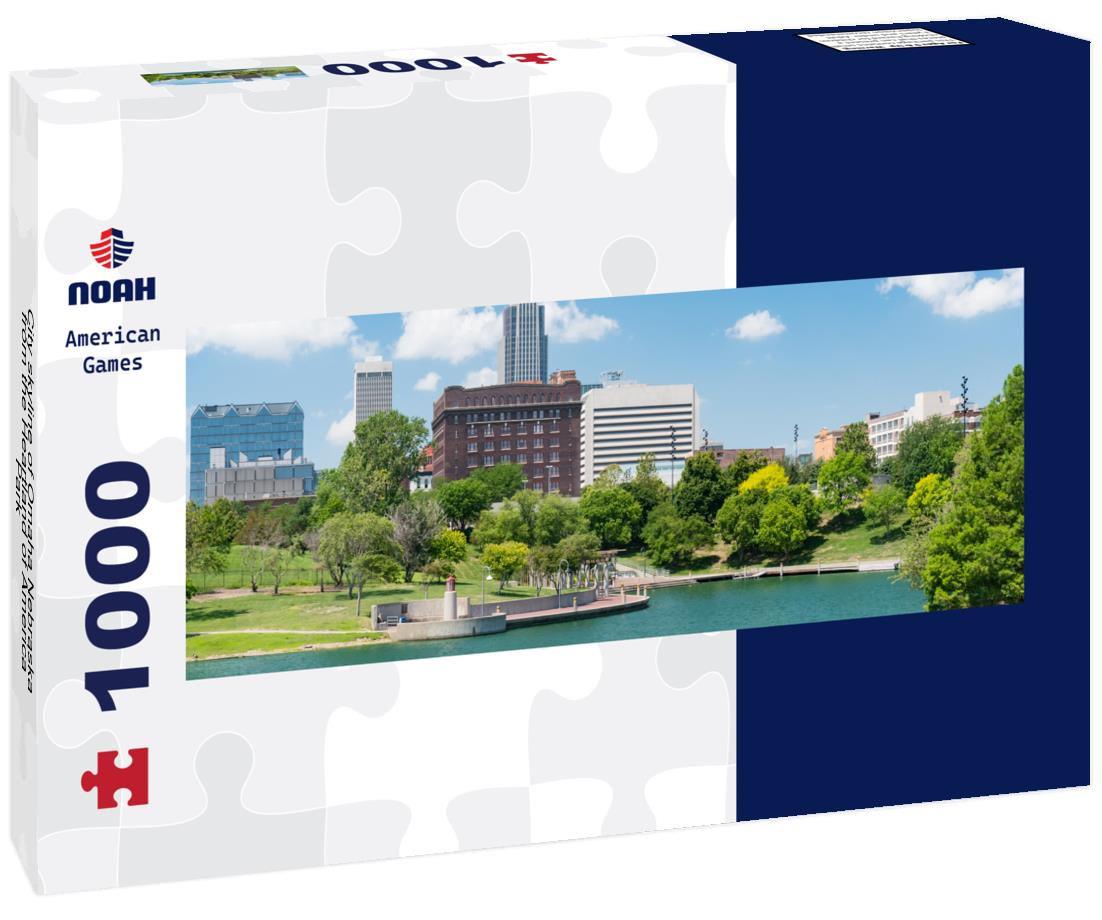 Noah Jigsaw Puzzle City skyline of Omaha Nebraska from the Heartland of America Park panorama 1000 pieces