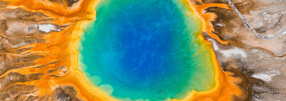 Noah Jigsaw Puzzle Grand Prismatic Spring, Midway Geyser Basin, Yellowstone National Park, Wyoming, USA panorama 1000 pieces
