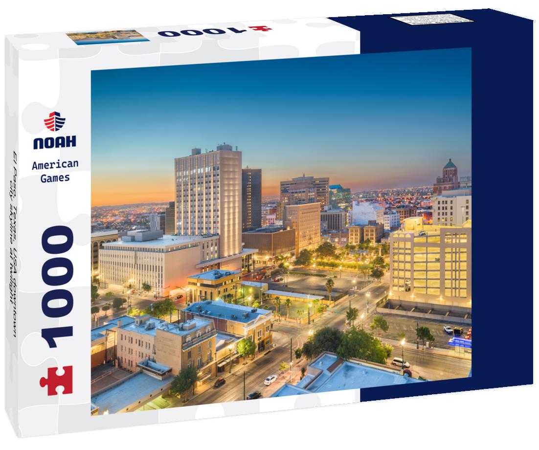 Noah Jigsaw Puzzle El Paso, Texas, USA downtown city skyline at twilight 1000 pieces