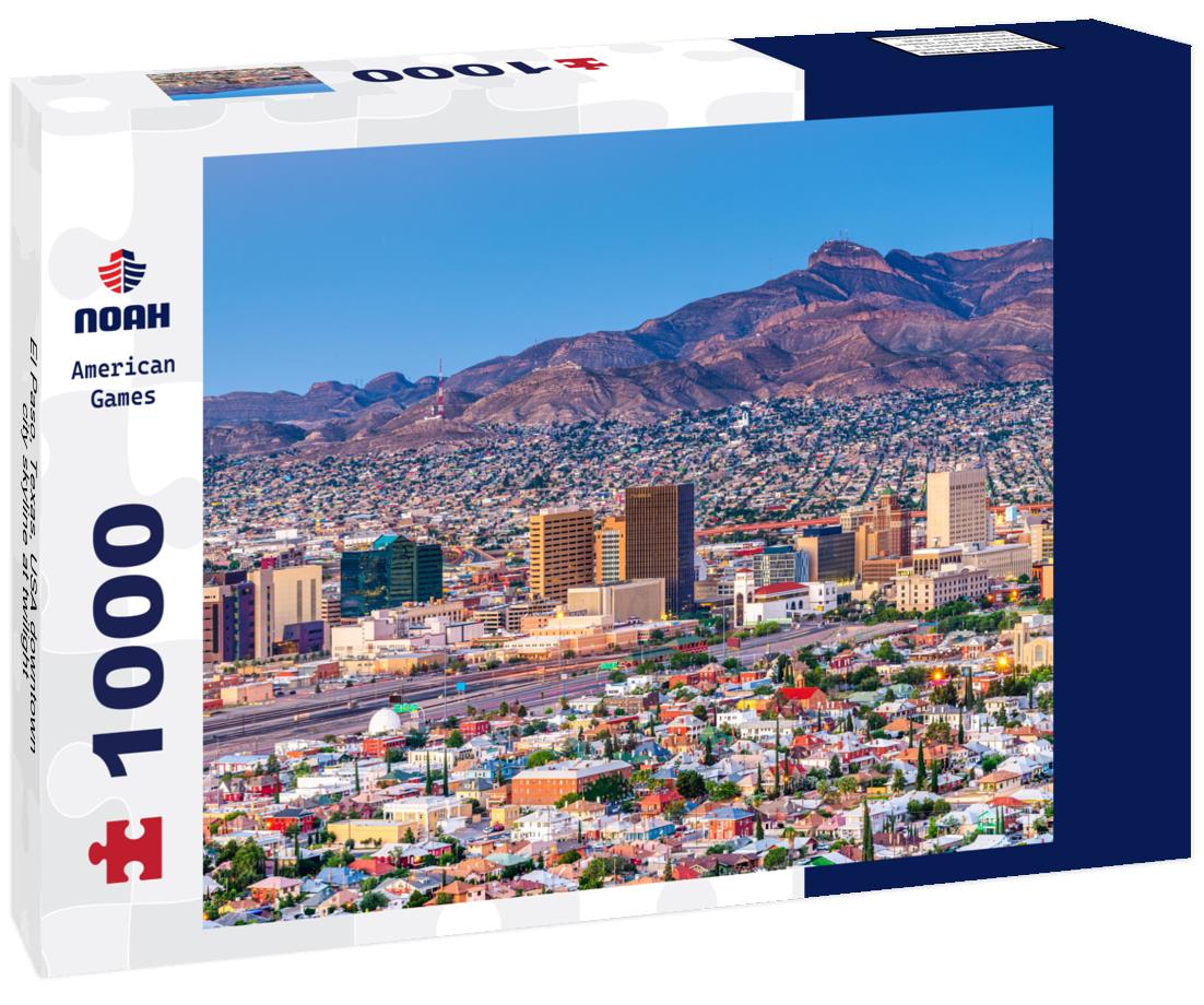 Noah Jigsaw Puzzle El Paso, Texas, USA downtown city skyline at twilight 1000 pieces