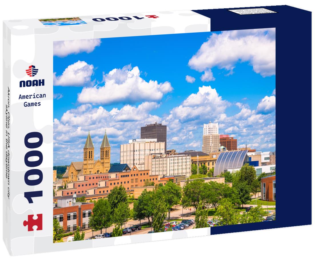 Noah Jigsaw Puzzle Akron, Ohio, USA downtown city skyline in the daytime 1000 pieces