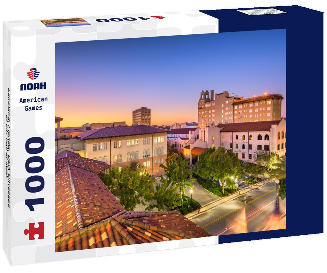 Noah Jigsaw Puzzle Lakeland, Florida, USA Cityscape at city hall at dusk 1000 pieces