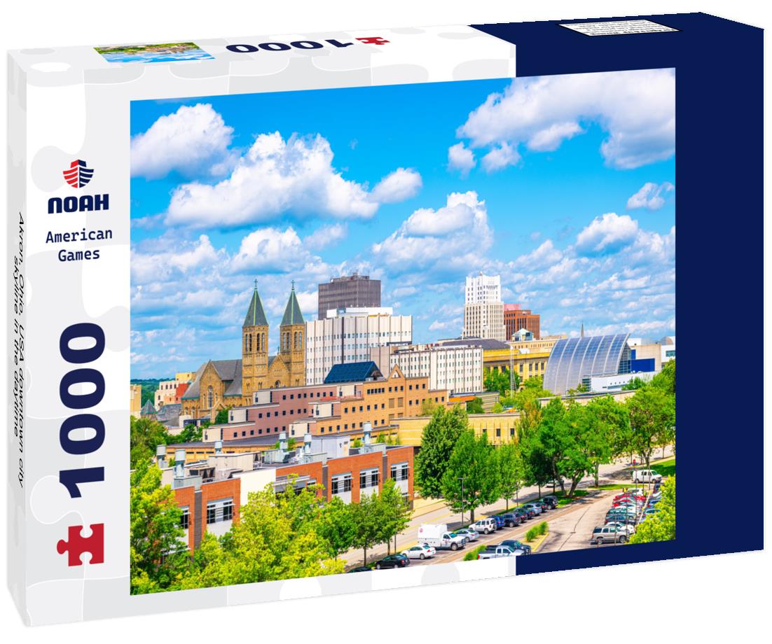 Noah Jigsaw Puzzle Akron, Ohio, USA downtown city skyline in the daytime 1000 pieces