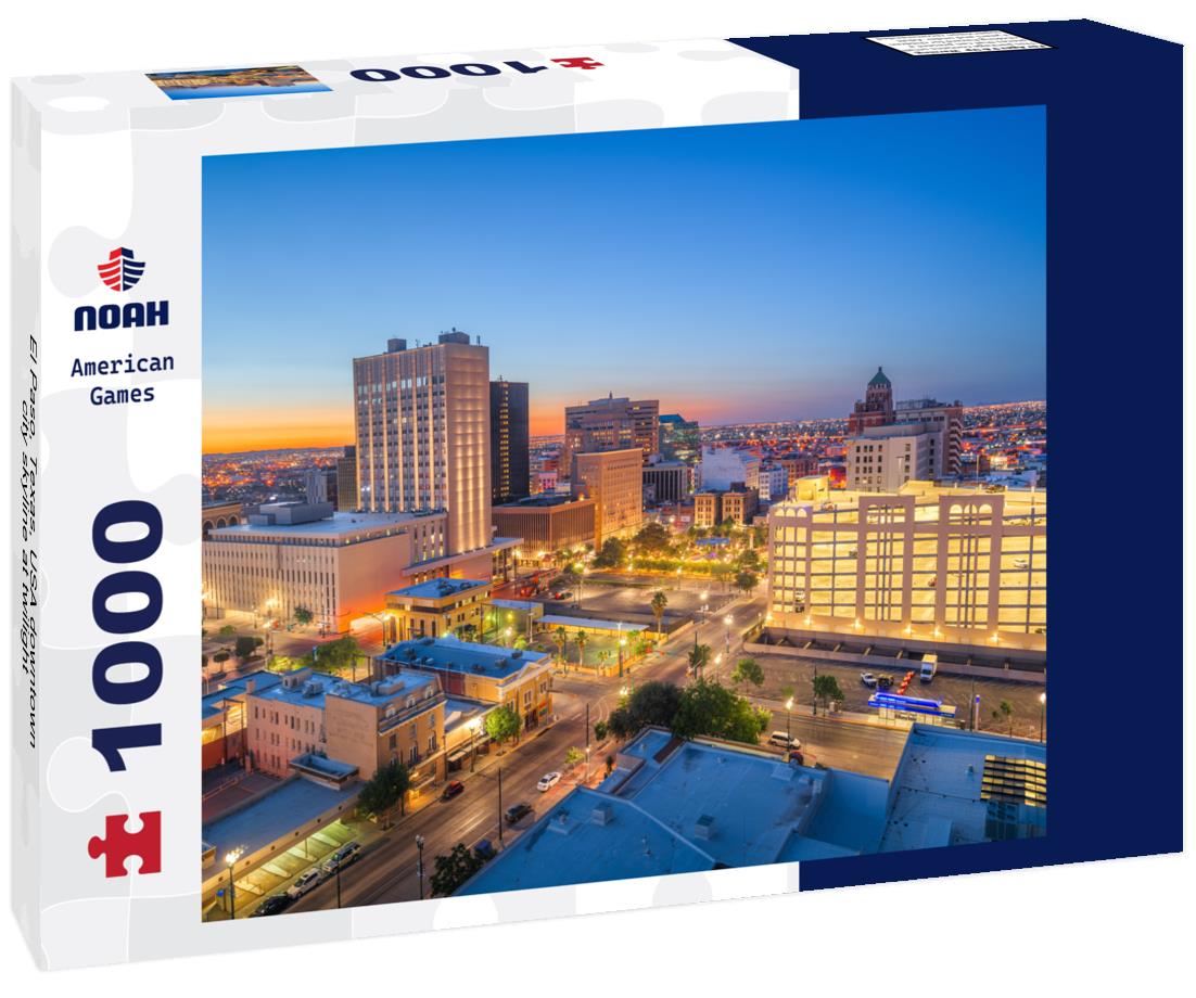 Noah Jigsaw Puzzle El Paso, Texas, USA downtown city skyline at twilight 1000 pieces