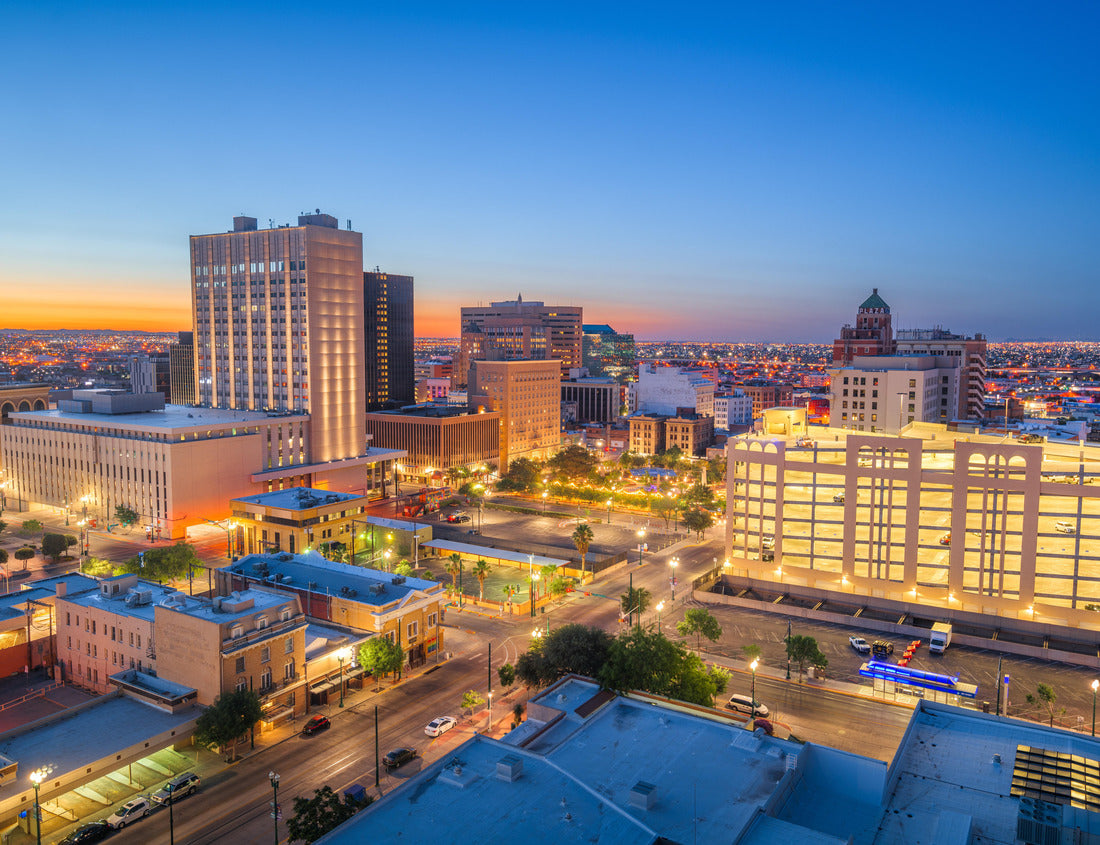 Noah Jigsaw Puzzle El Paso, Texas, USA downtown city skyline at twilight 1000 pieces