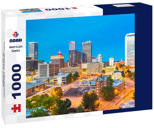 Noah Jigsaw Puzzle Tulsa, Oklahoma, USA downtown city skyline at twilight 1000 pieces