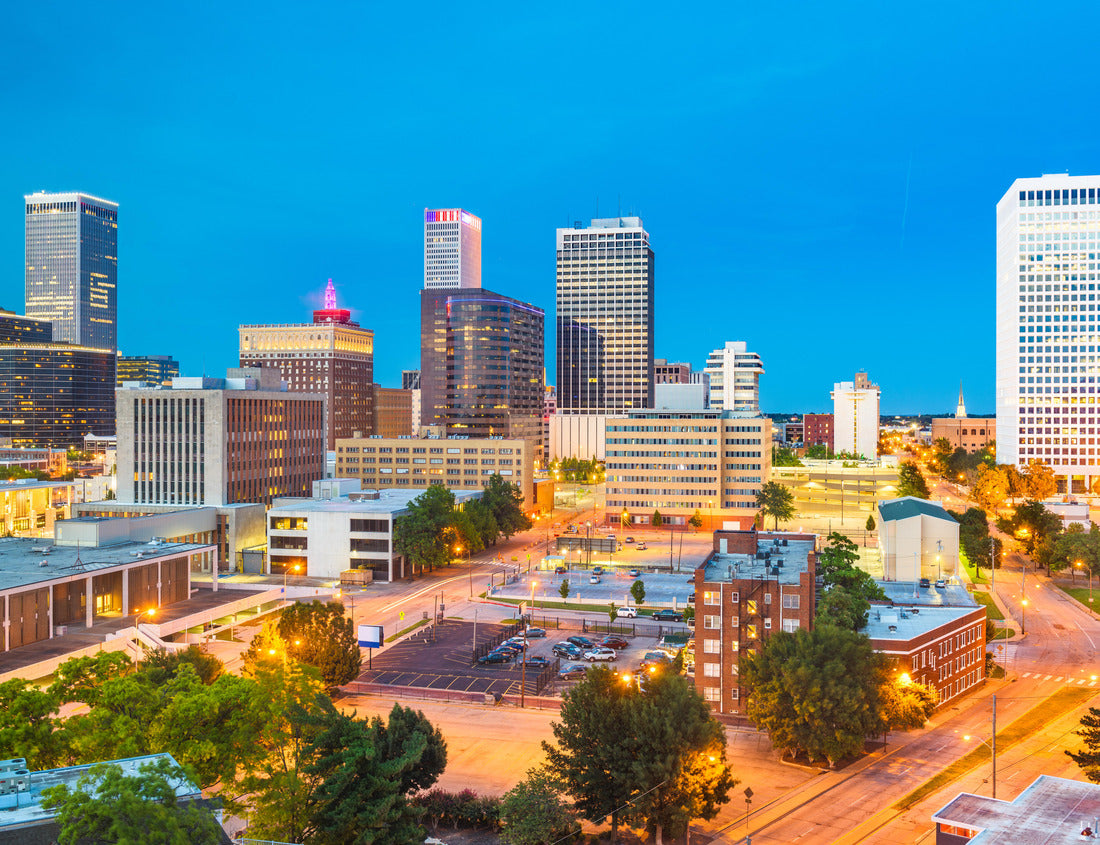 Noah Jigsaw Puzzle Tulsa, Oklahoma, USA downtown city skyline at twilight 1000 pieces