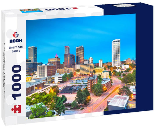 Noah Jigsaw Puzzle Tulsa, Oklahoma, USA downtown city skyline at twilight 1000 pieces
