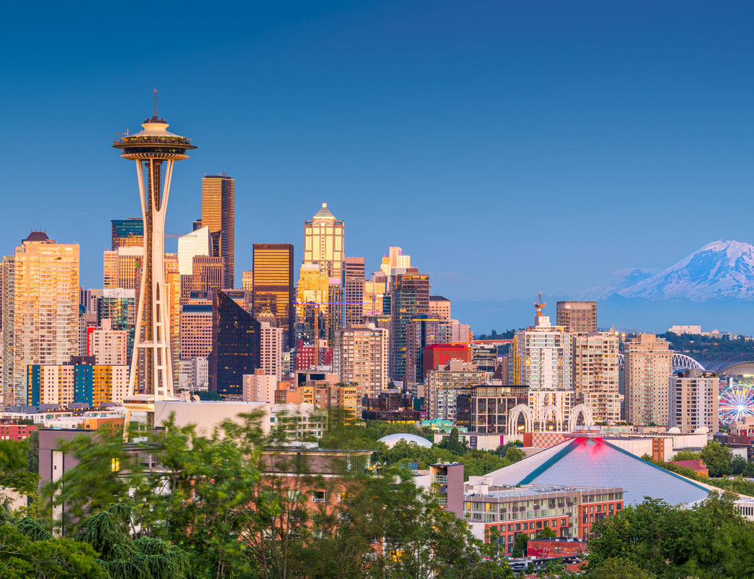 Noah Jigsaw Puzzle Seattle, Washington, USA downtown city skyline at dusk 1000 pieces