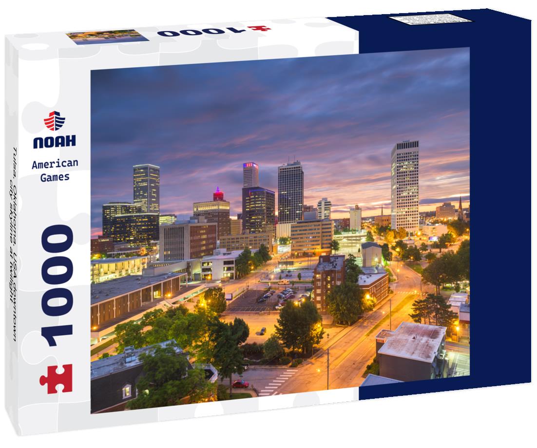 Noah Jigsaw Puzzle Tulsa, Oklahoma, USA downtown city skyline at twilight 1000 pieces