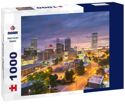 Noah Jigsaw Puzzle Tulsa, Oklahoma, USA downtown city skyline at twilight 1000 pieces