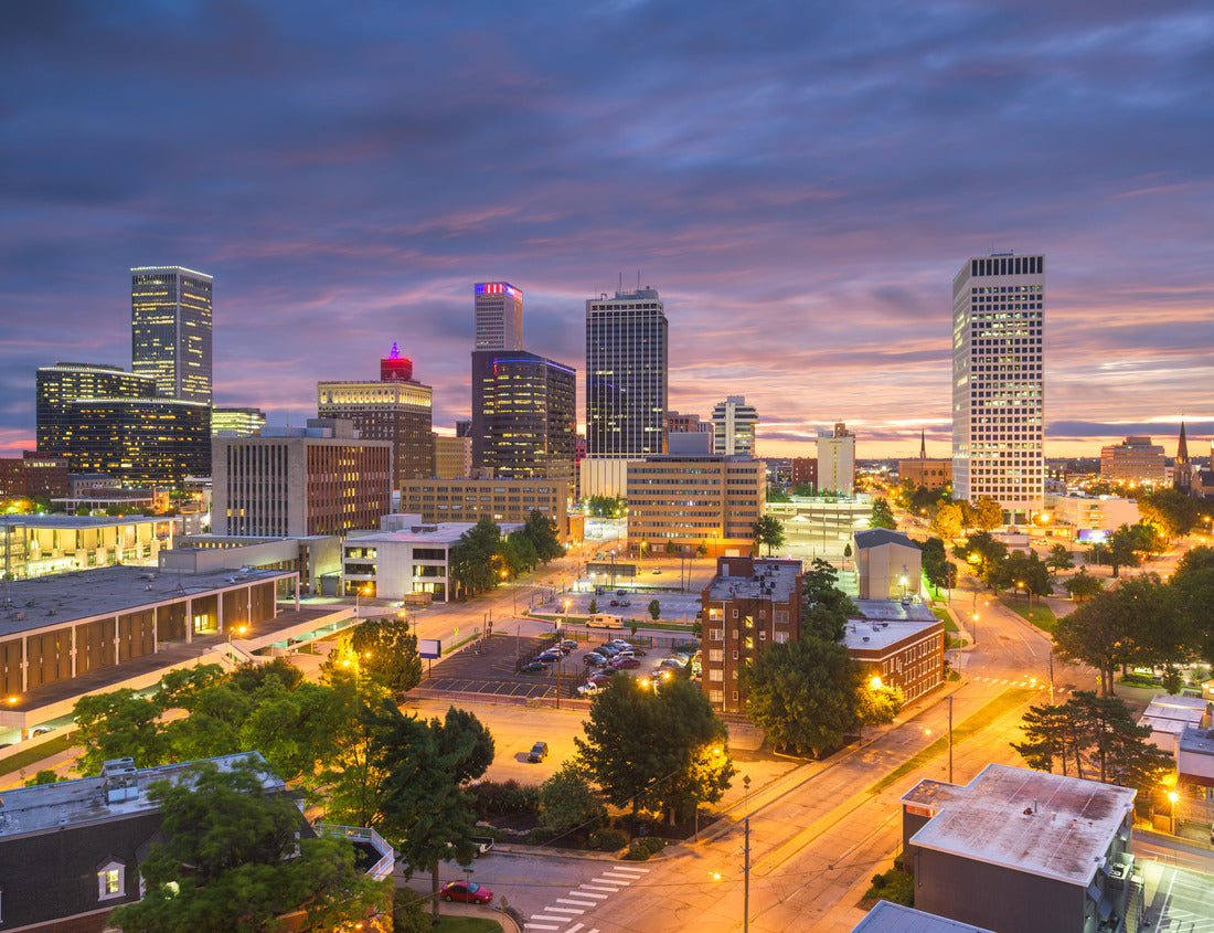 Noah Jigsaw Puzzle Tulsa, Oklahoma, USA downtown city skyline at twilight 1000 pieces