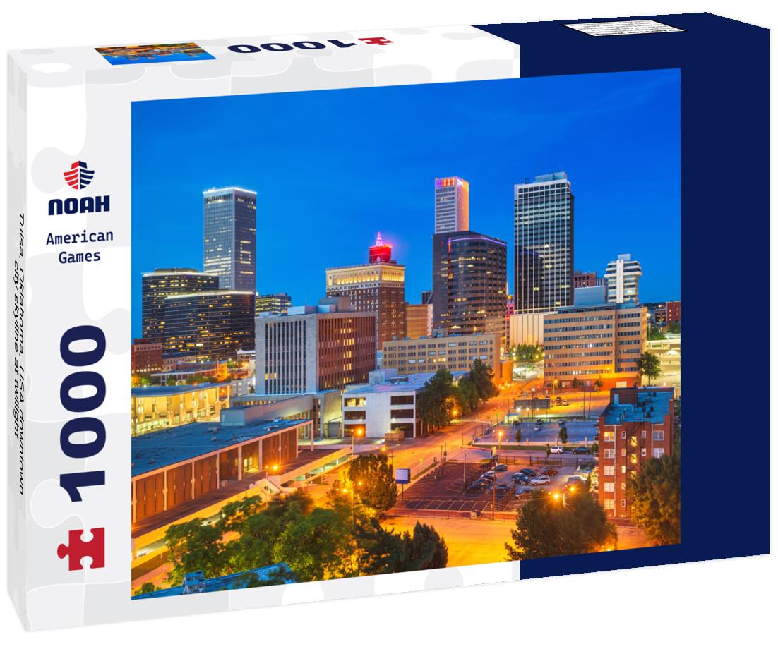 Noah Jigsaw Puzzle Tulsa, Oklahoma, USA downtown city skyline at twilight 1000 pieces