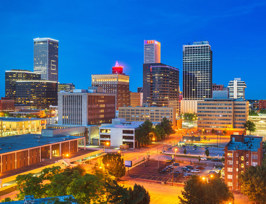 Noah Jigsaw Puzzle Tulsa, Oklahoma, USA downtown city skyline at twilight 1000 pieces
