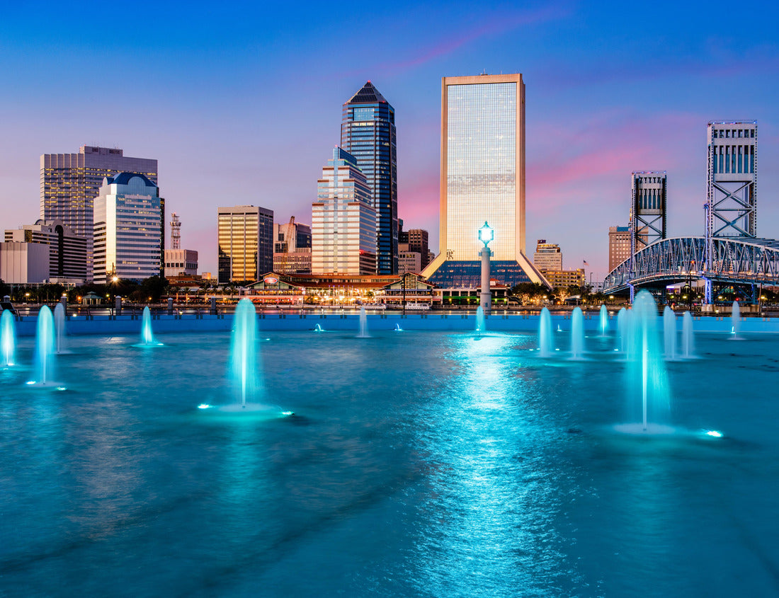 Noah Jigsaw Puzzle Jacksonville, Florida, USA City skyline at the fountain 1000 pieces