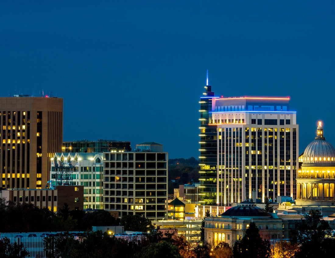 Noah Jigsaw Puzzle Close up of the Boise Idaho city skyline taken at night 1000 pieces