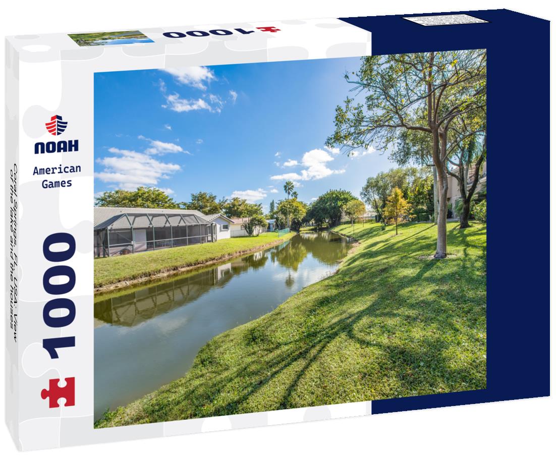 Noah Jigsaw Puzzle Coral Springs, FL, USA: View of the lake and the houses 1000 pieces