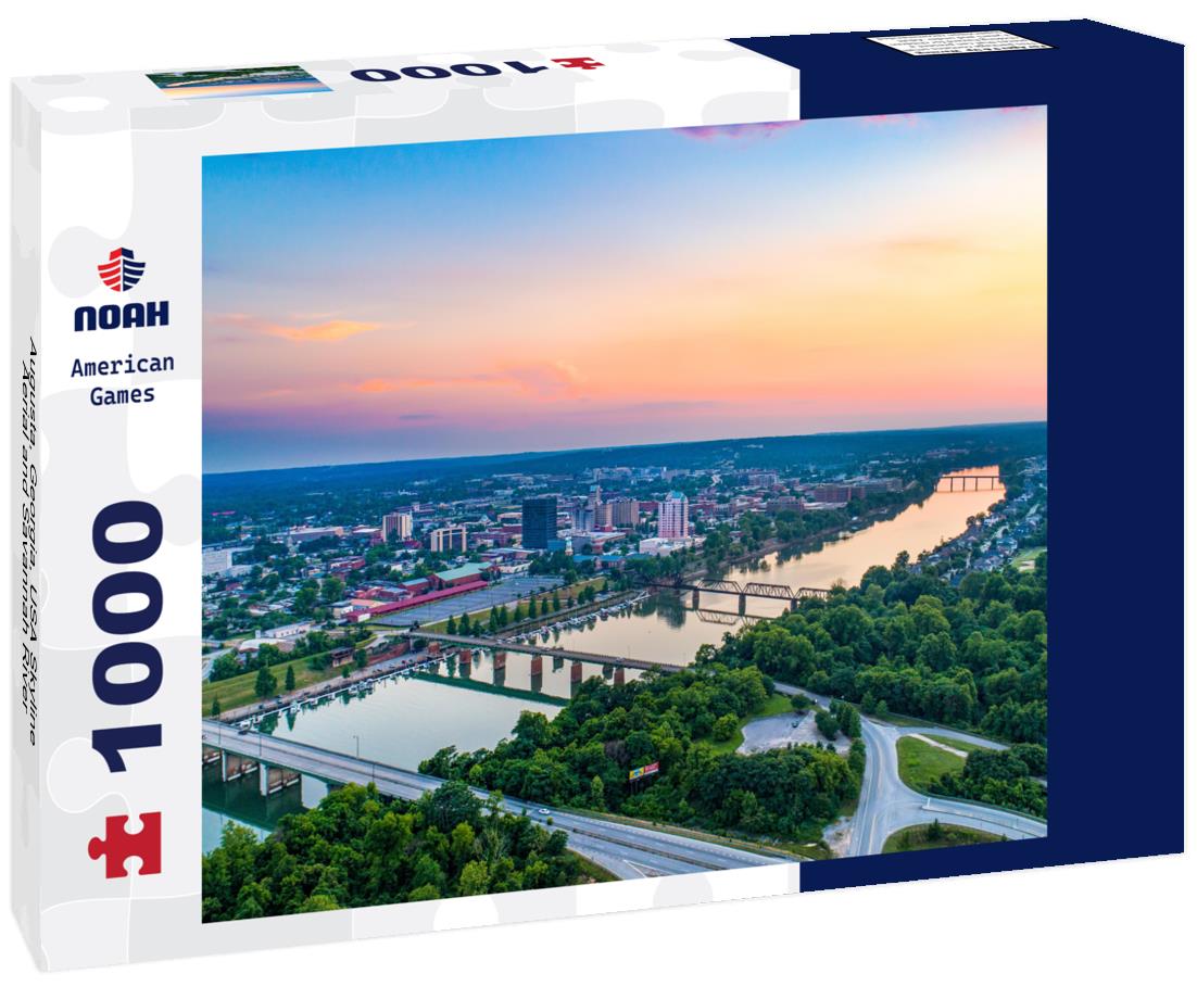 Noah Jigsaw Puzzle Augusta, Georgia, USA Skyline Aerial and Savannah River 1000 pieces