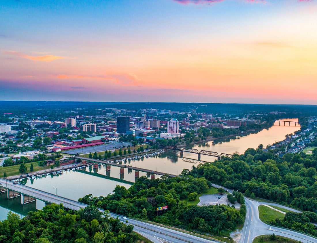 Noah Jigsaw Puzzle Augusta, Georgia, USA Skyline Aerial and Savannah River 1000 pieces