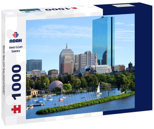 Noah Jigsaw Puzzle Back Bay skyline and Charles River Boston Massachusetts 1000 pieces