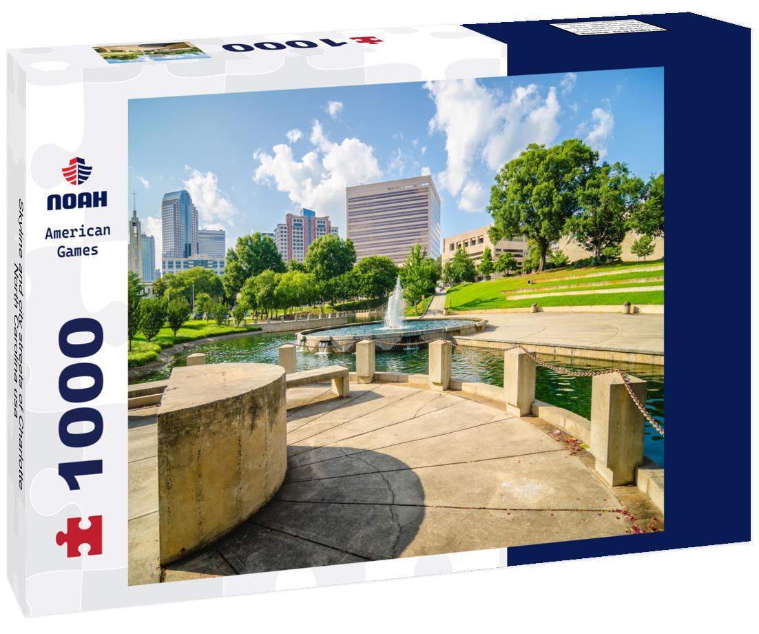 Noah Jigsaw Puzzle Skyline and city streets of Charlotte North Carolina usa 1000 pieces
