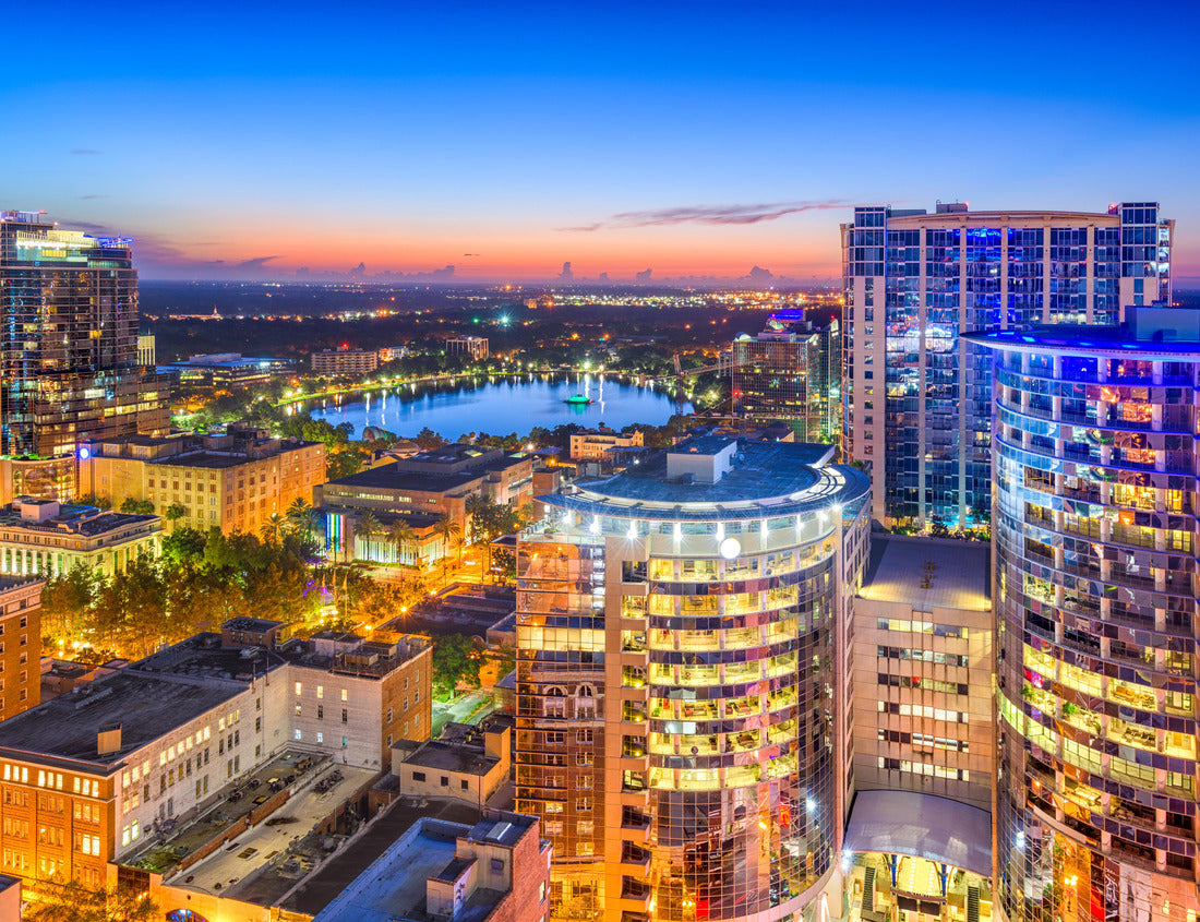 Noah Jigsaw Puzzle Orlando, Florida, USA aerial cityscape towards Eola Lake 1000 pieces