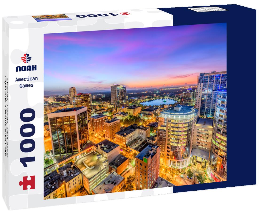 Noah Jigsaw Puzzle Orlando, Florida, USA aerial cityscape towards Eola Lake 1000 pieces
