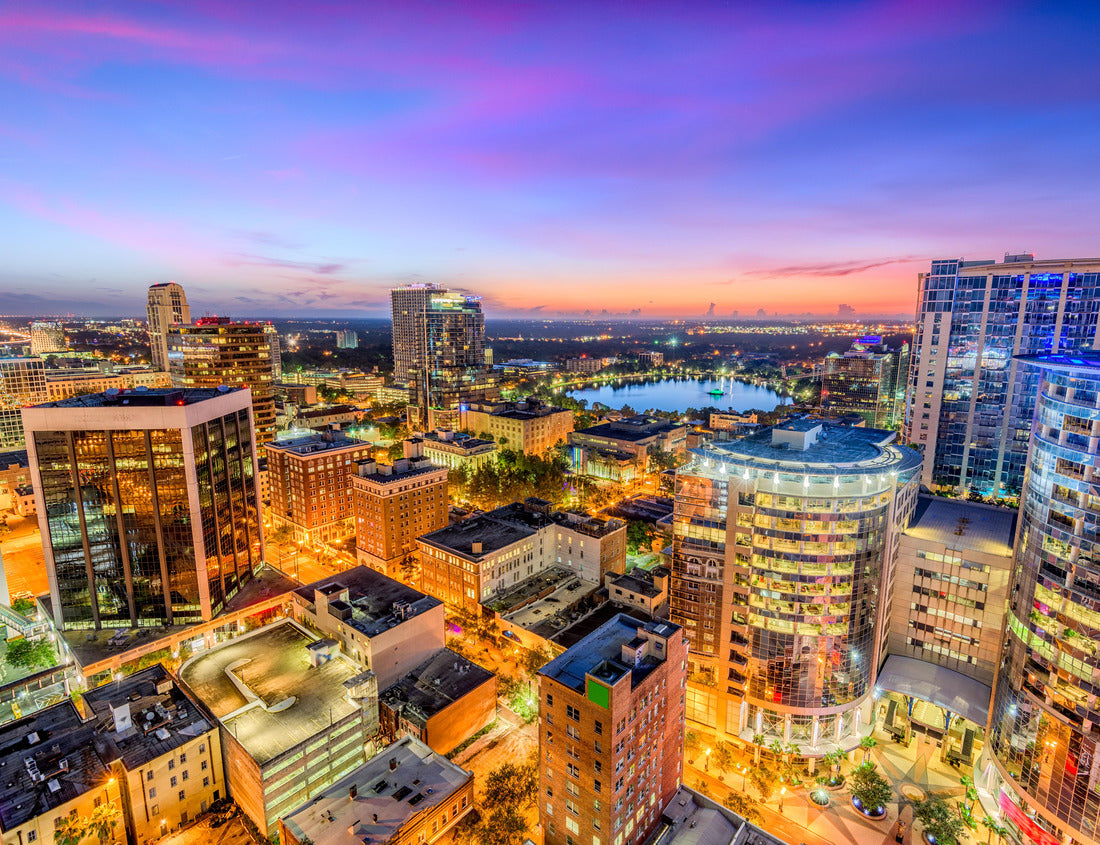 Noah Jigsaw Puzzle Orlando, Florida, USA aerial cityscape towards Eola Lake 1000 pieces