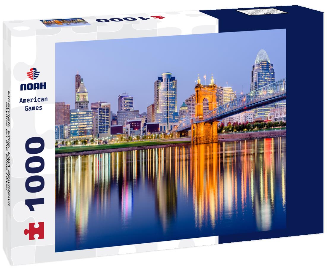 Noah Jigsaw Puzzle Cincinnati, Ohio, USA downtown skyline on the Ohio River 1000 pieces