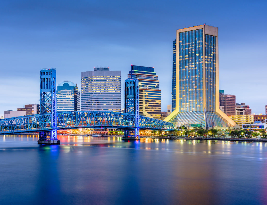Noah Jigsaw Puzzle Jacksonville, Florida, USA Downtown city skyline at dusk 1000 pieces