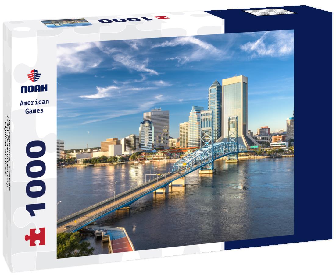 Noah Jigsaw Puzzle Jacksonville, Florida, USA Downtown city skyline at dusk 1000 pieces