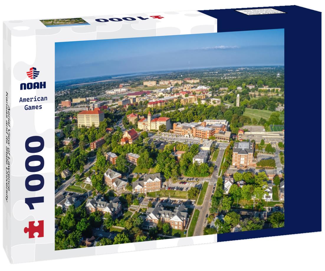 Noah Jigsaw Puzzle Aerial View of Lawrence, Kansas and its State University 1000 pieces