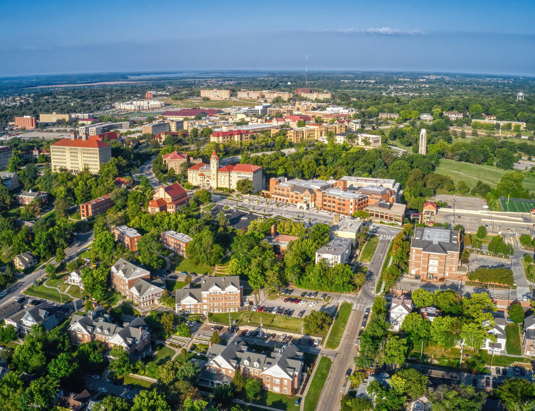 Noah Jigsaw Puzzle Aerial View of Lawrence, Kansas and its State University 1000 pieces