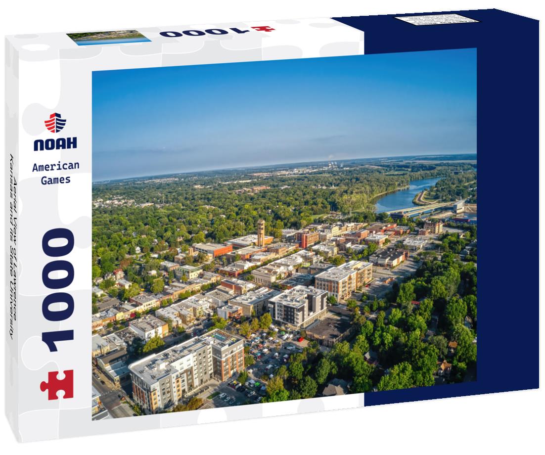 Noah Jigsaw Puzzle Aerial View of Lawrence, Kansas and its State University 1000 pieces