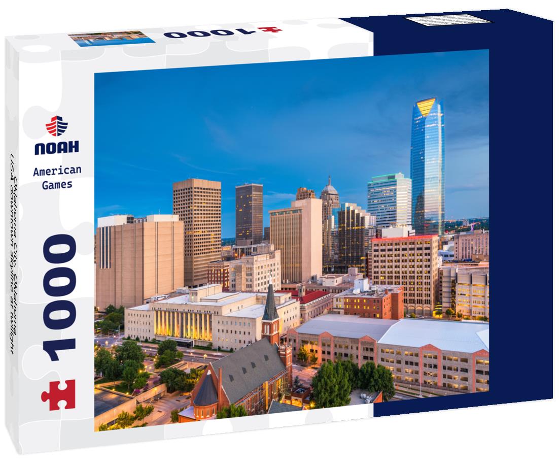 Noah Jigsaw Puzzle Oklahoma City, Oklahoma, USA downtown skyline at twilight 1000 pieces