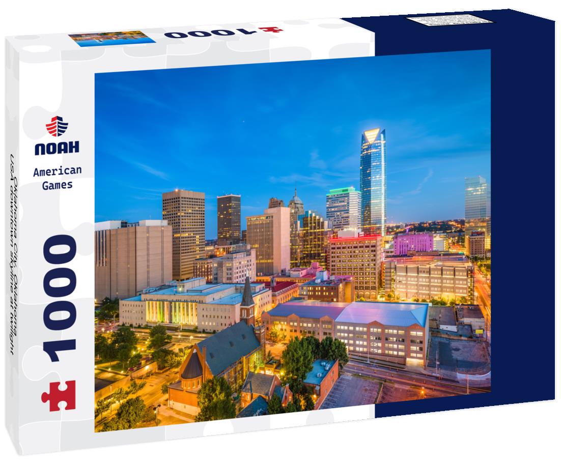Noah Jigsaw Puzzle Oklahoma City, Oklahoma, USA downtown skyline at twilight 1000 pieces